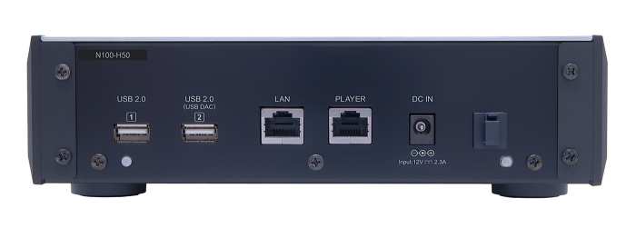 Melco N100 Rückseite LAN Port & Player Port