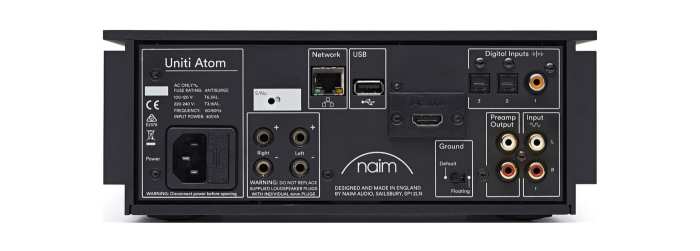 Naim Uniti Atom Anschlüsse Rückseite