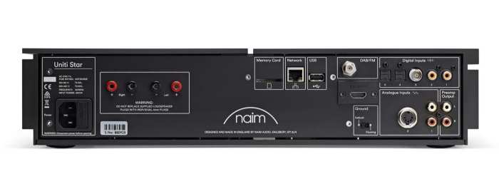 Naim Uniti Star Anschlüsse Rückseite