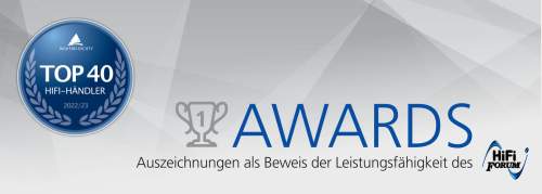 Ausgezeichnet von der HIGH END SOCIETY: Das HiFi Forum gehört zu den Top 40 Fachhändlern in Deutschland