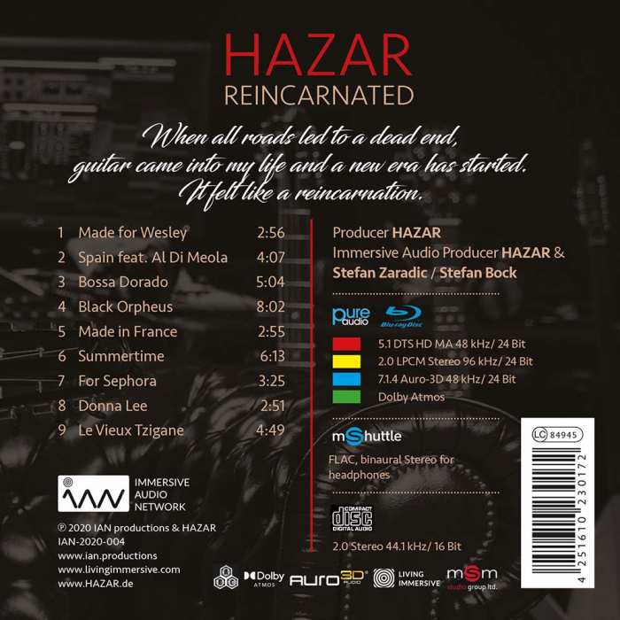 HAZAR - Reincarnated - back cover