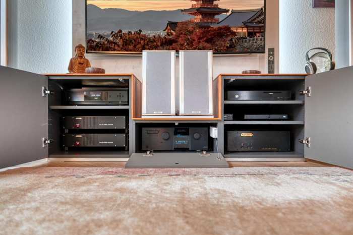 Ma&szlig;gefertigtes HiFi M&ouml;bel f&uuml;r optimale Akustik und Technik-Integration