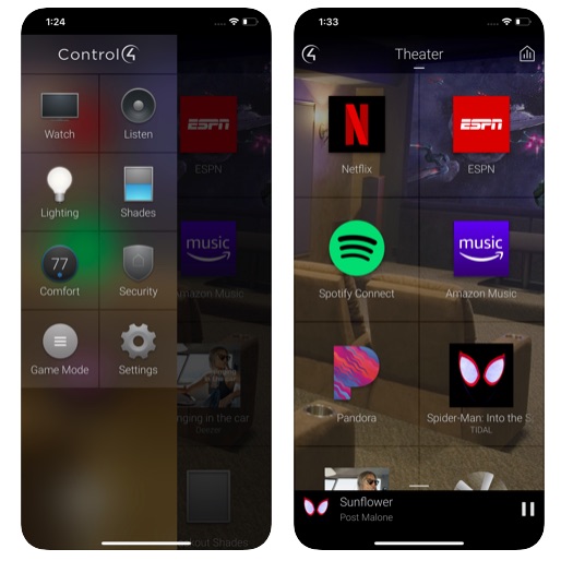 Control4 - Screen - Startseite